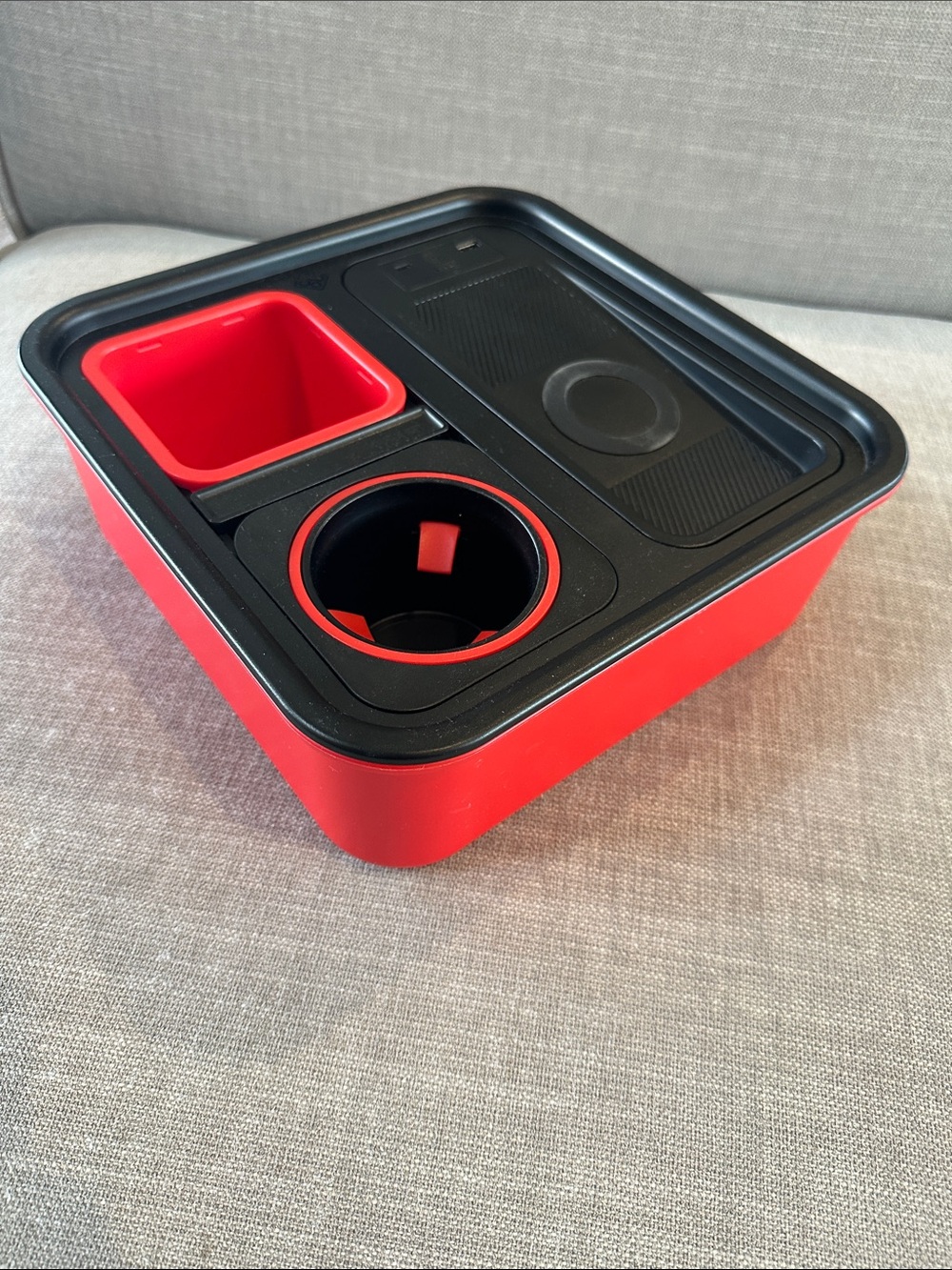 Zigtiger Smartphone wireless charging Couch Kit Caddy snack Console Storage